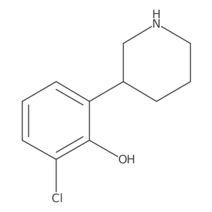 2-Chloro-6-(piperidin-3-yl)phenol结构式