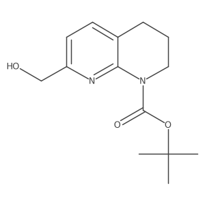 (8-Boc-5,6,7,8-tetrahydro-1,8-naphthyridin-2-yl)methanol结构式