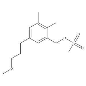 5-(3-Methoxypropyl)-2,3-dimethylbenzyl methanesulfonate结构式