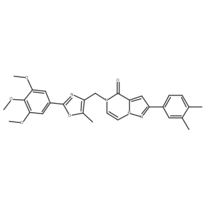 2-(3,4-dimethylphenyl)-5-((5-methyl-2-(3,4,5-trimethoxyphenyl)oxazol-4-yl)methyl)pyrazolo[1,5-a]pyrazin-4(5H)-one Structure