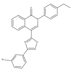 4-[3-(3-bromophenyl)-1,2,4-oxadiazol-5-yl]-2-(4-ethylphenyl)phthalazin-1(2H)-one结构式
