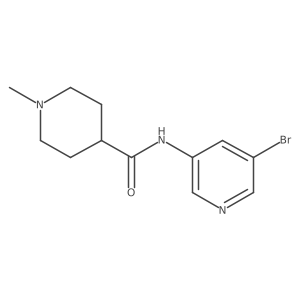 N-(5-bromopyridin-3-yl)-1-methylpiperidine-4-carboxamide结构式