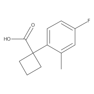 1-(4-Fluoro-2-methylphenyl)cyclobutane-1-carboxylic acid Structure