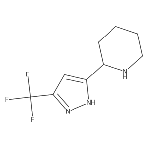 2-[3-(trifluoromethyl)-1H-pyrazol-5-yl]piperidine Structure