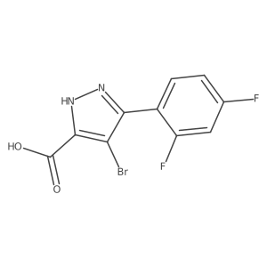 4-bromo-3-(2,4-difluorophenyl)-1H-pyrazole-5-carboxylic acid Structure