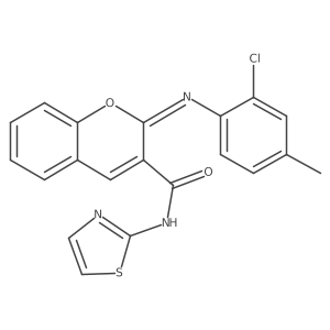 (2Z)-2-[(2-chloro-4-methylphenyl)imino]-N-(1,3-thiazol-2-yl)-2H-chromene-3-carboxamide Structure