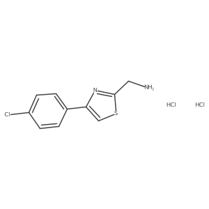 {[4-(4-Chlorophenyl)-1,3-thiazol-2-yl]-methyl}amine dihydrochloride Structure