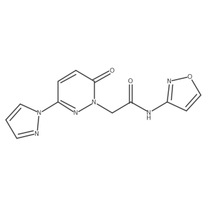 N-(isoxazol-3-yl)-2-(6-oxo-3-(1H-pyrazol-1-yl)pyridazin-1(6H)-yl)acetamide结构式