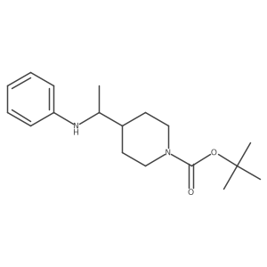 Tert-butyl 4-[1-(phenylamino)ethyl]piperidine-1-carboxylate Structure