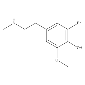 2-Bromo-6-methoxy-4-(2-(methylamino)ethyl)phenol结构式