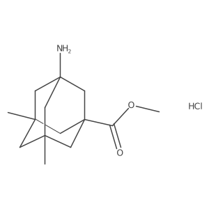 Methyl 3-amino-5,7-dimethyladamantane-1-carboxylate hydrochloride结构式