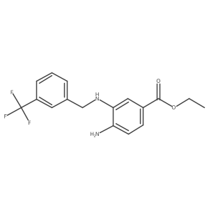 Ethyl 4-amino-3-{[3-(trifluoromethyl)benzyl]amino}benzoate结构式