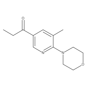 1-(5-Methyl-6-morpholinopyridin-3-yl)propan-1-one结构式