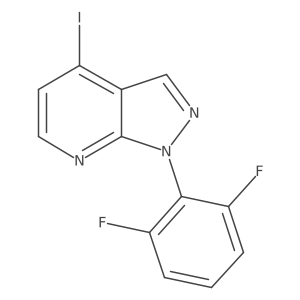 1-(2,6-Difluorophenyl)-4-iodo-1H-pyrazolo[3,4-B]pyridine结构式
