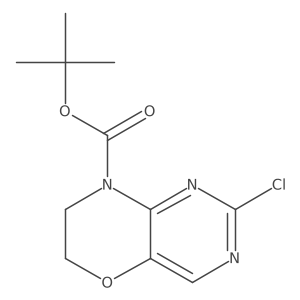 tert-Butyl 2-chloro-6,7-dihydro-8H-pyrimido[5,4-b][1,4]oxazine-8-carboxylate Structure