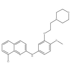 8-Chloro-N-[4-methoxy-3-[2-(4-morpholinyl)ethoxy]phenyl]-2-quinolinamine结构式