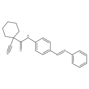 Cyclohexanecarboxamide, 1-cyano-N-[4-(2-phenyldiazenyl)phenyl]- Structure