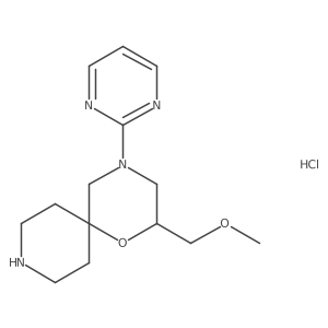 2-(Methoxymethyl)-4-(pyrimidin-2-yl)-1-oxa-4,9-diazaspiro[5.5]undecane hydrochloride Structure