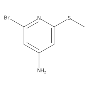 2-Bromo-6-(methylthio)-4-pyridinamine结构式