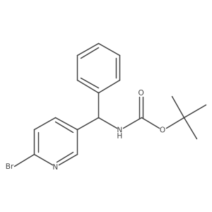 tert-Butyl[(6-bromopyridin-3-yl)(phenyl)methyl]carbamate结构式