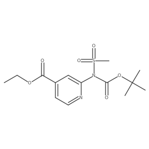 ethyl 2-(N-(tert-butoxycarbonyl)methyl-sulfonamido)isonicotinate结构式