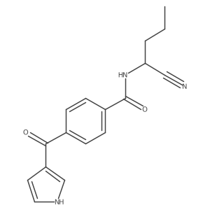 N-(1-Cyanobutyl)-4-(1H-pyrrole-3-carbonyl)benzamide结构式