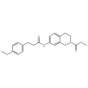 methyl 7-(3-(4-methoxyphenyl)propanamido)-3,4-dihydroisoquinoline-2(1H)-carboxylate结构式