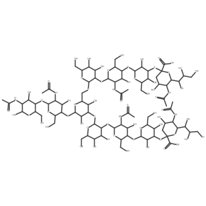 Neu5Ac(2->3)Gal(1->4)GlcNAc(1->2) Man(1->3)Neu5Ac(2->3)Gal(1->4)GlcNAc(1->2)Man(1->6)Man(1->4)GlcNAc(1->4)GlcNAc结构式