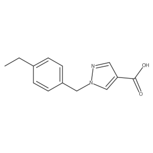 1-[(4-ethylphenyl)methyl]-1H-pyrazole-4-carboxylic acid结构式