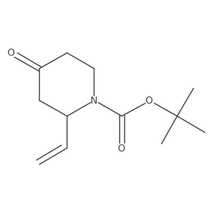 tert-Butyl (S)-4-oxo-2-vinylpiperidine-1-carboxylate结构式
