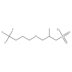 2-Methyl-3-(4,4,4-trifluorobutoxy)propane-1-sulfonyl chloride结构式