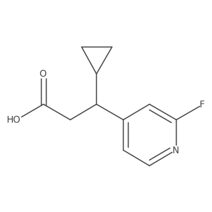 3-Cyclopropyl-3-(2-fluoropyridin-4-yl)propanoic acid结构式