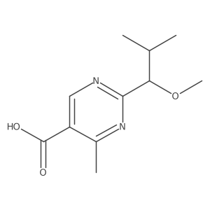 2-(1-Methoxy-2-methylpropyl)-4-methylpyrimidine-5-carboxylic acid Structure