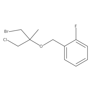 1-{[(1-Bromo-3-chloro-2-methylpropan-2-yl)oxy]methyl}-2-fluorobenzene结构式