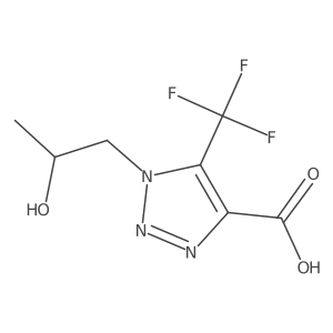 1-(2-hydroxypropyl)-5-(trifluoromethyl)-1H-1,2,3-triazole-4-carboxylic acid结构式