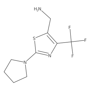 (2-(Pyrrolidin-1-yl)-4-(trifluoromethyl)thiazol-5-yl)methanamine结构式
