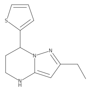 2-ethyl-7-(thiophen-2-yl)-4H,5H,6H,7H-pyrazolo[1,5-a]pyrimidine Structure
