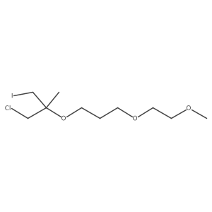 1-chloro-3-iodo-2-[3-(2-methoxyethoxy)propoxy]-2-methyl-propane结构式