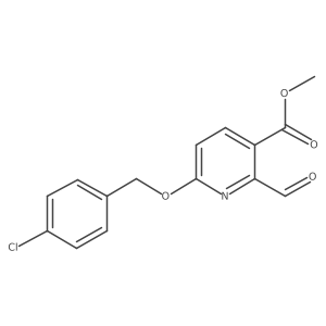 Methyl 6-((4-chlorobenzyl)oxy)-2-formylnicotinate结构式