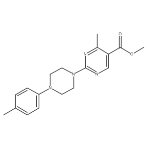 Methyl 4-methyl-2-[4-(4-methylphenyl)piperazin-1-yl]pyrimidine-5-carboxylate结构式