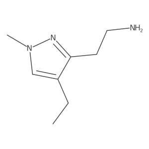 2-(4-Ethyl-1-methyl-1H-pyrazol-3-yl)ethan-1-amine Structure
