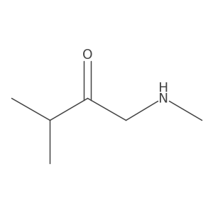 3-Methyl-1-(methylamino)butan-2-one结构式