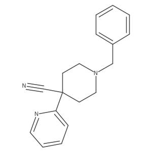 1-Benzyl-4-(pyridin-2-yl)piperidine-4-carbonitrile结构式