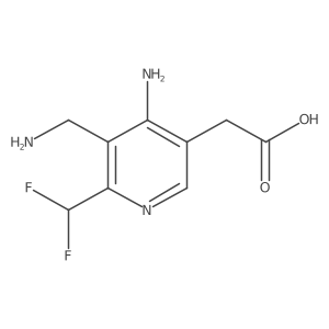 2-(4-Amino-5-(aminomethyl)-6-(difluoromethyl)pyridin-3-yl)acetic acid结构式