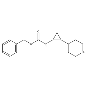 Benzyl N-[2-(piperidin-4-yl)cyclopropyl]carbamate结构式