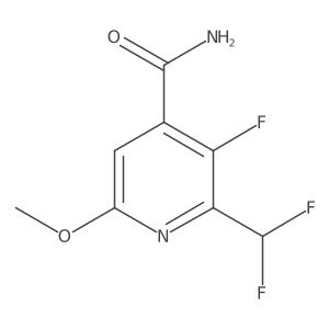 2-(Difluoromethyl)-3-fluoro-6-methoxypyridine-4-carboxamide Structure