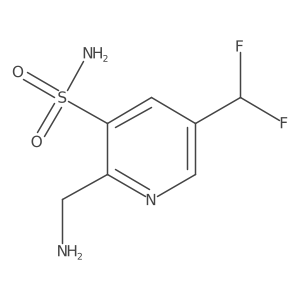 2-(Aminomethyl)-5-(difluoromethyl)pyridine-3-sulfonamide结构式
