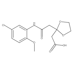 2-[2-[(5-Chloro-2-methoxyphenyl)amino]-2-oxoethyl]-1,3-dioxolane-2-acetic acid Structure