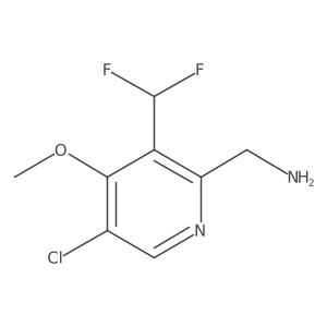 2-(Aminomethyl)-5-chloro-3-(difluoromethyl)-4-methoxypyridine结构式