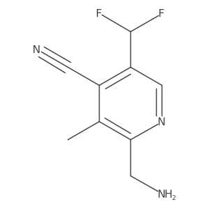 2-(Aminomethyl)-4-cyano-5-(difluoromethyl)-3-methylpyridine结构式